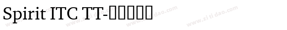 Spirit ITC TT字体转换